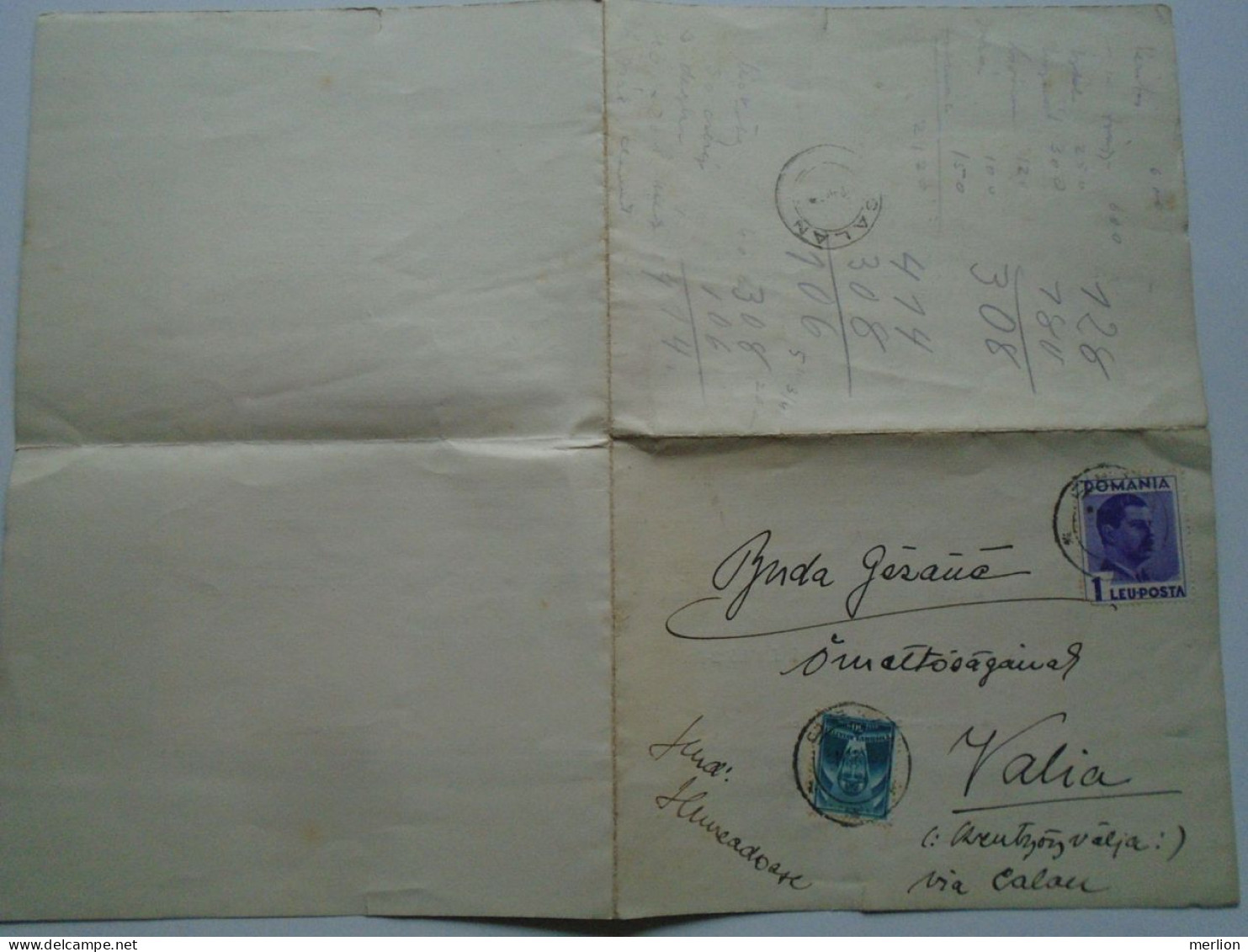 ZA486.2  Romania- Obituary Sent By Post 1936 DEVA  -sent To Valia - Hundedoara - Nagybarcsai Barcsay Mária - Főispán özv - Cartas & Documentos