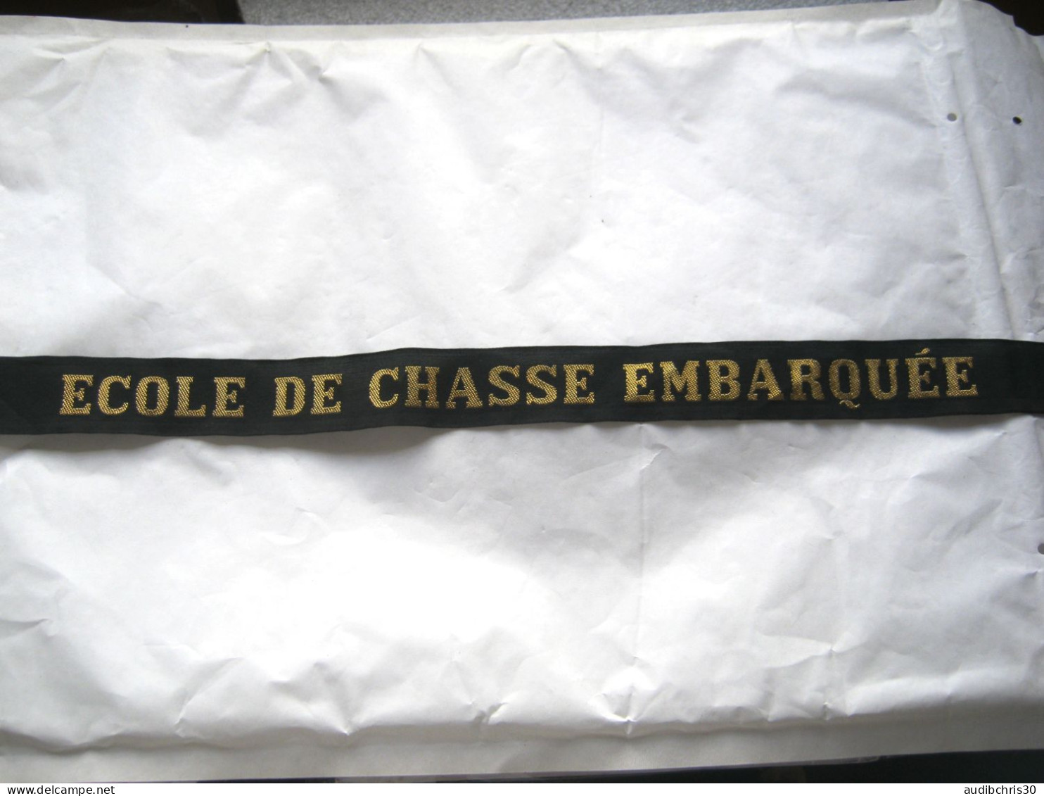 BANDE POUR BACHI MARINE NATIONALE ECOLE DE CHASSE EMBARQUEE ETAT EXCELLENT - Navy