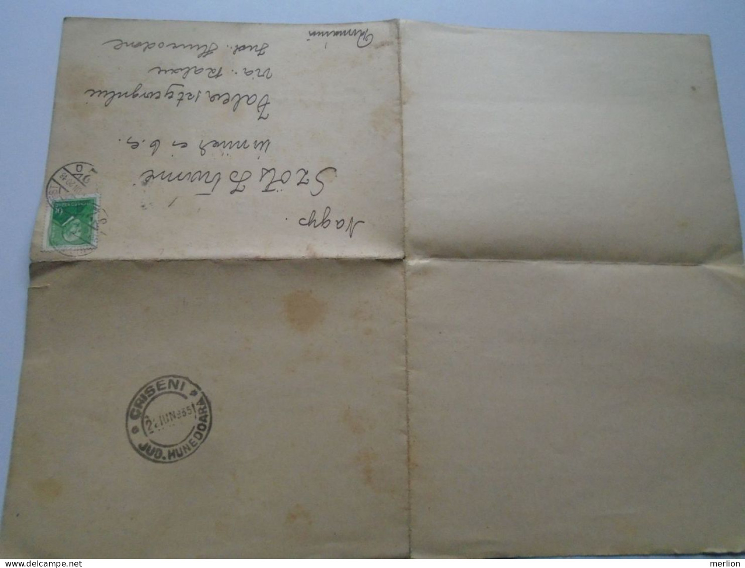 ZA486.5 Hungary 1935 Vajdahunyadi Bogdánffy K.- Obituary Sent By Post -sent To CRISENI - Hundedoara - Brieven En Documenten