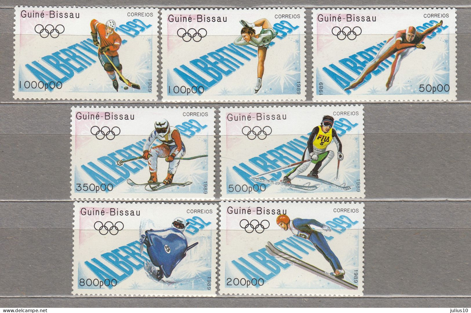 Guinea Bissau 1989 Winter Olympic Games Albertville MNH(**) Mi 1088-1094 #Sport140 - Winter 1992: Albertville