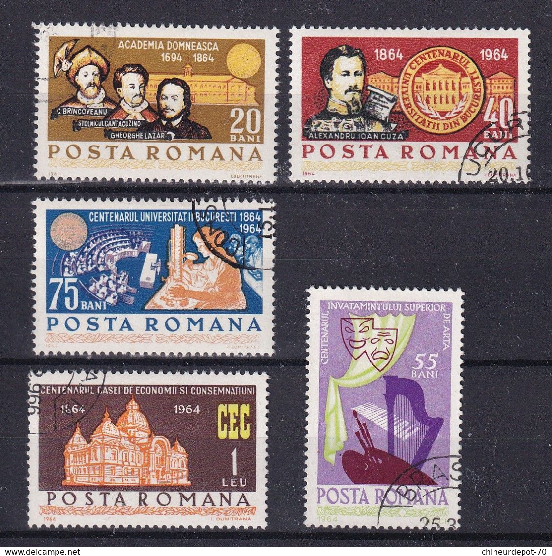 COLLECTION ROUMANIE ROMANIA Rumänien LOT OBLITERE VOIR 50 FOTOS