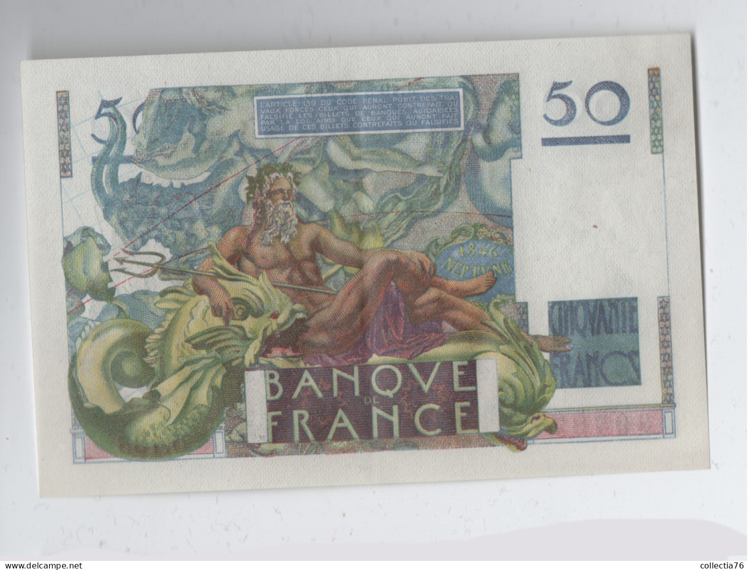 BILLETS FRANCE 50 FRANCS TYPE LE VERRIER 39787 D135 19 5 1949 F#20/12 P#127b VOIR SCAN - 50 F 1946-1951 ''Le Verrier''