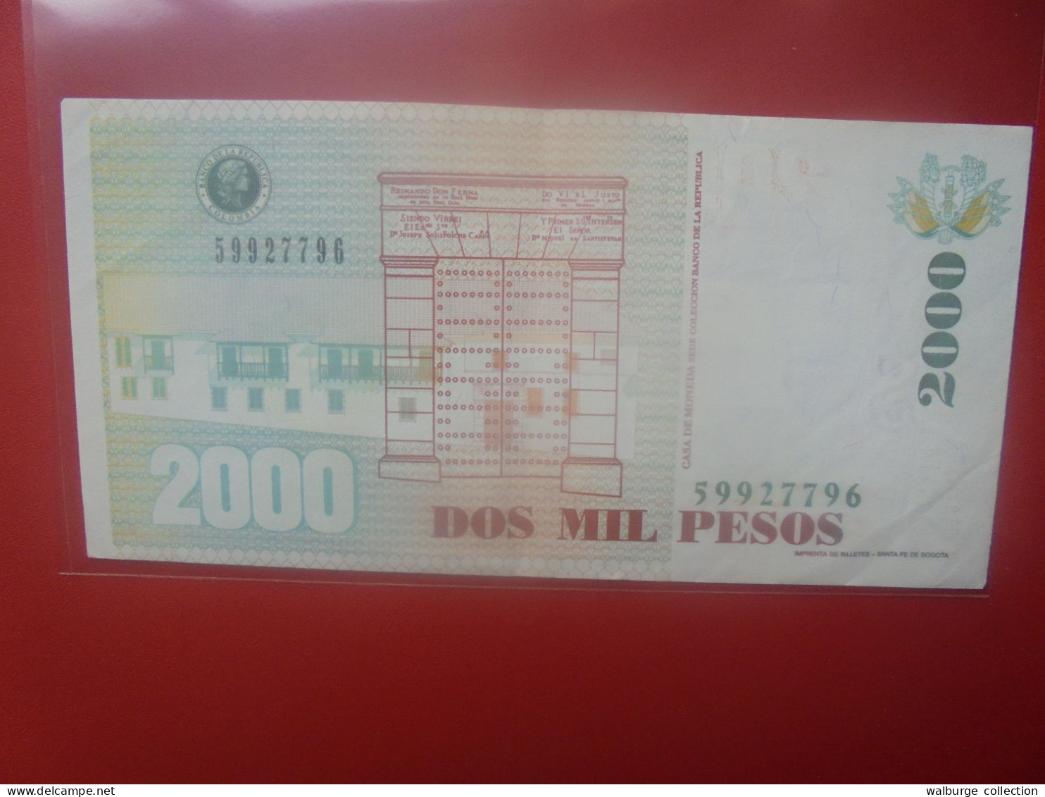 COLOMBIE 2000 PESOS 1999 Circuler (B.33) - Colombia