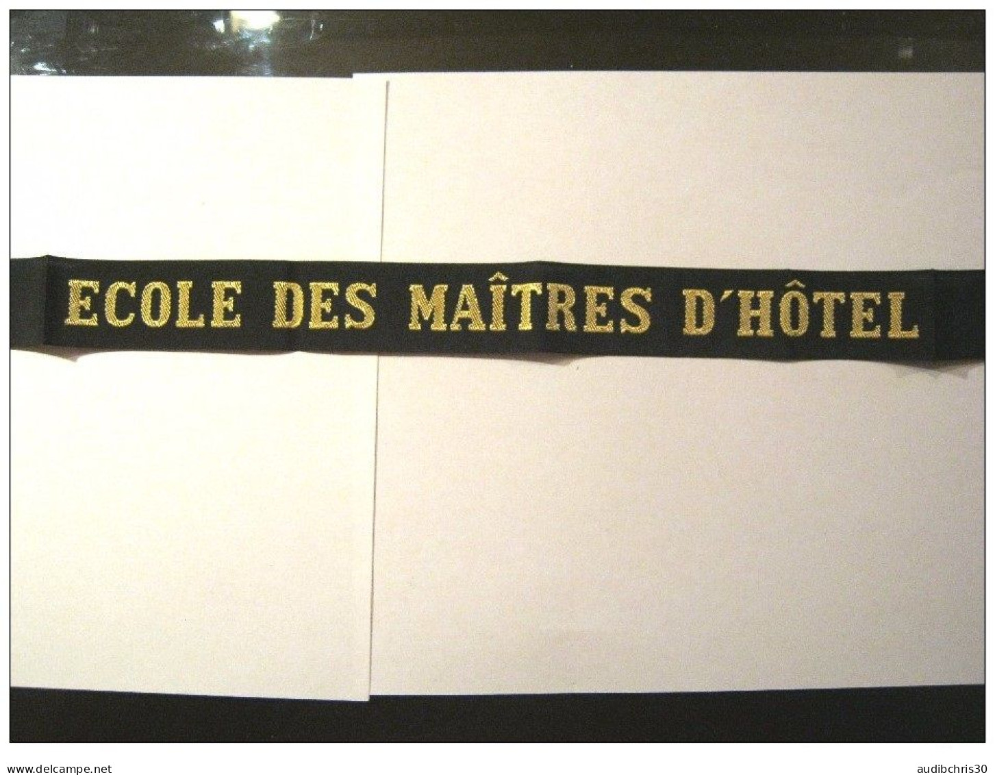 BANDE POUR BACHI MARINE NATIONALE SPECIALISTE ECOLE DES MAITRES D'HOTEL ETAT EXCELLENT - Navy