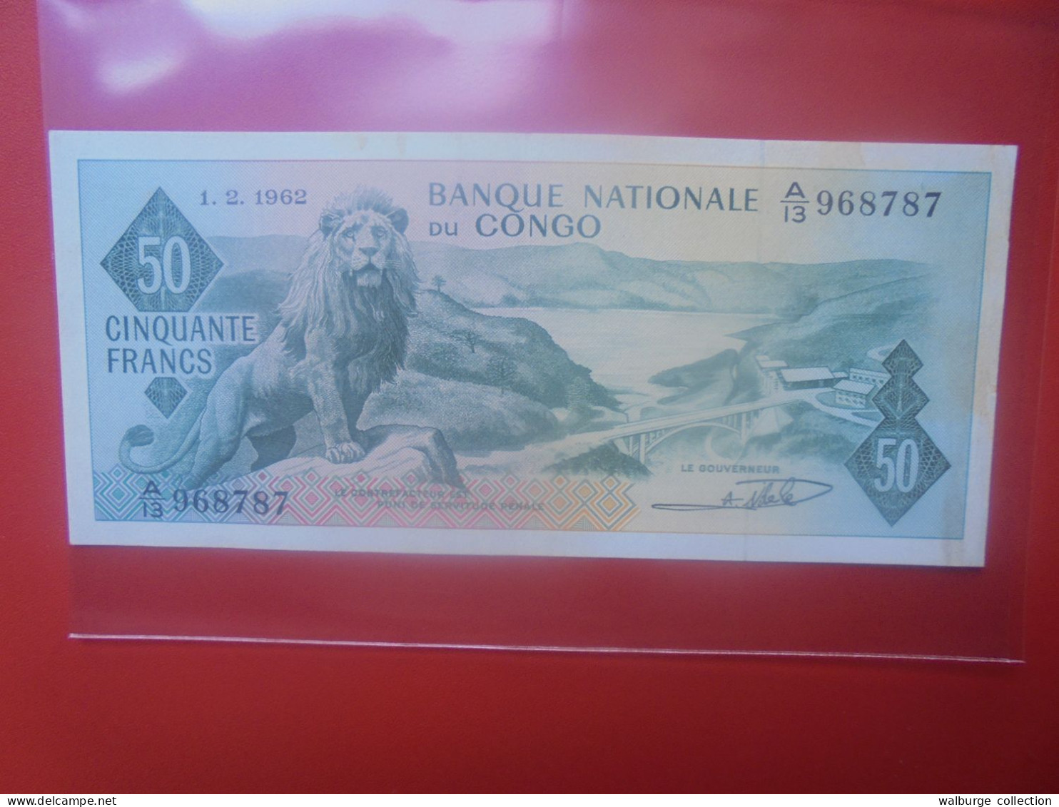 EX-CONGO BELGE 50 FRANCS 1962 Circuler (B.33) - Bank Belg. Kongo