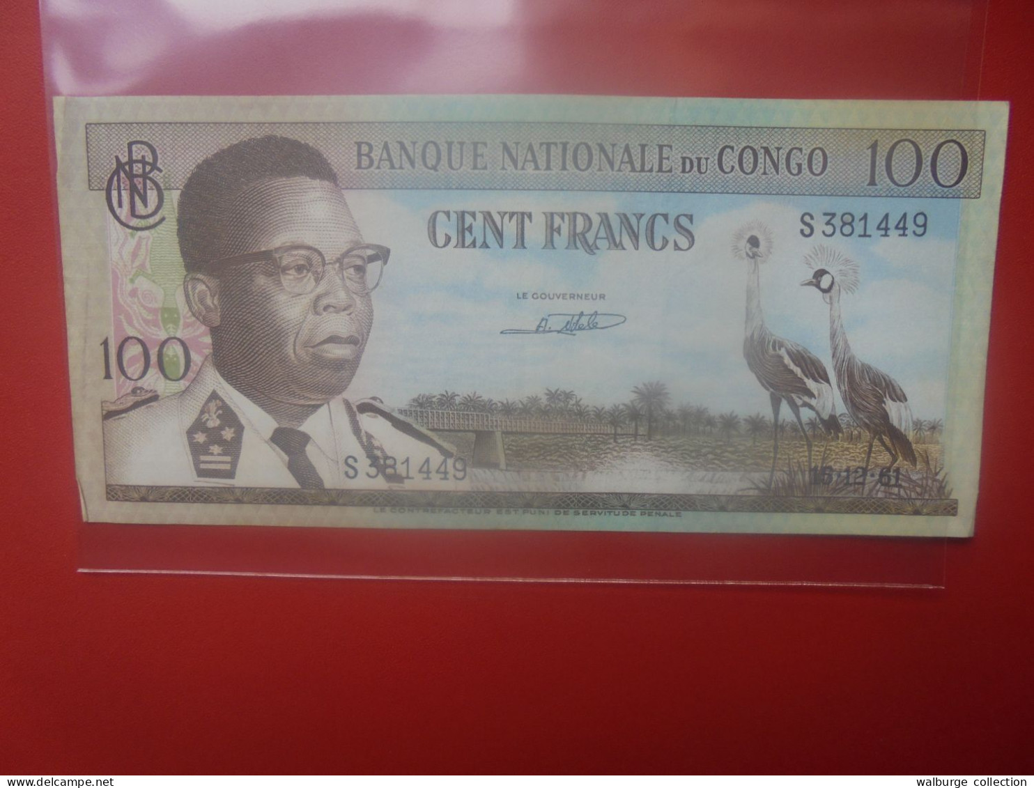EX-CONGO BELGE 100 FRANCS 1961 Circuler (B.33) - Banque Du Congo Belge
