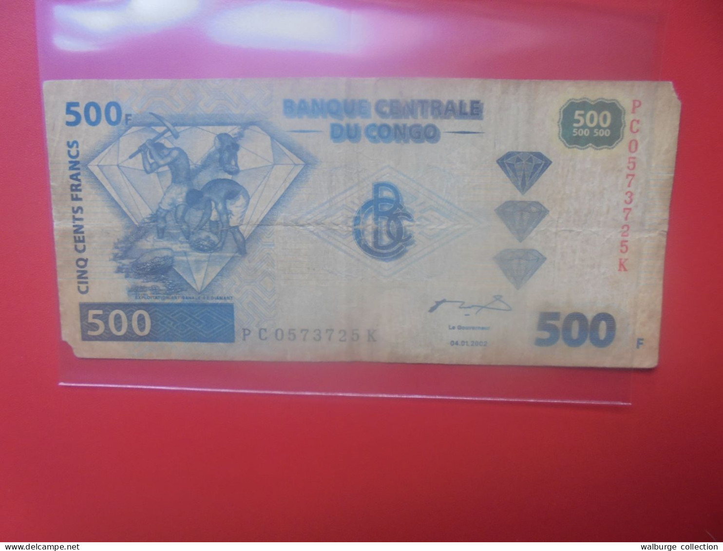 CONGO 500 FRANCS 2002 Circuler (B.33) - République Démocratique Du Congo & Zaïre