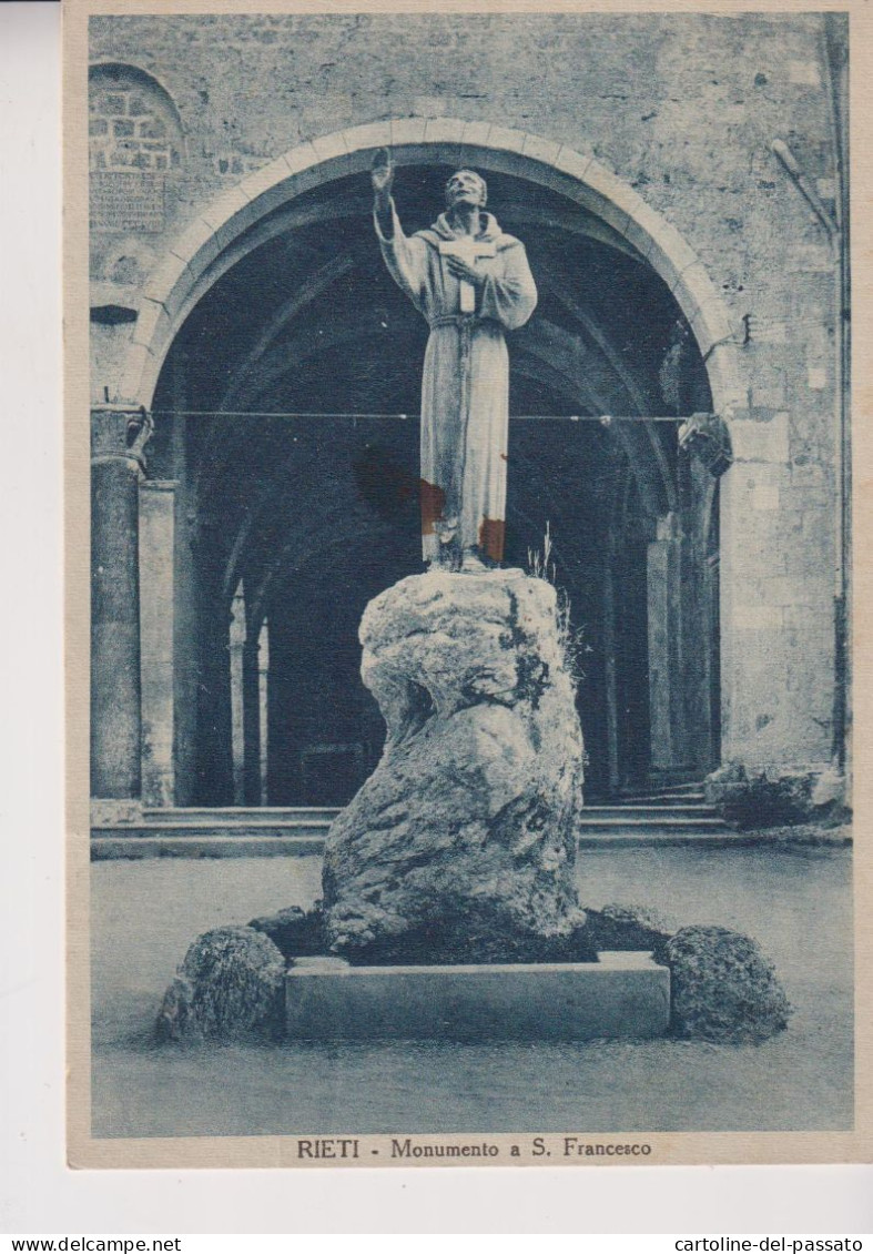 RIETI  MONUMENTO A S. FRANCESCO  VG  1937 - Rieti