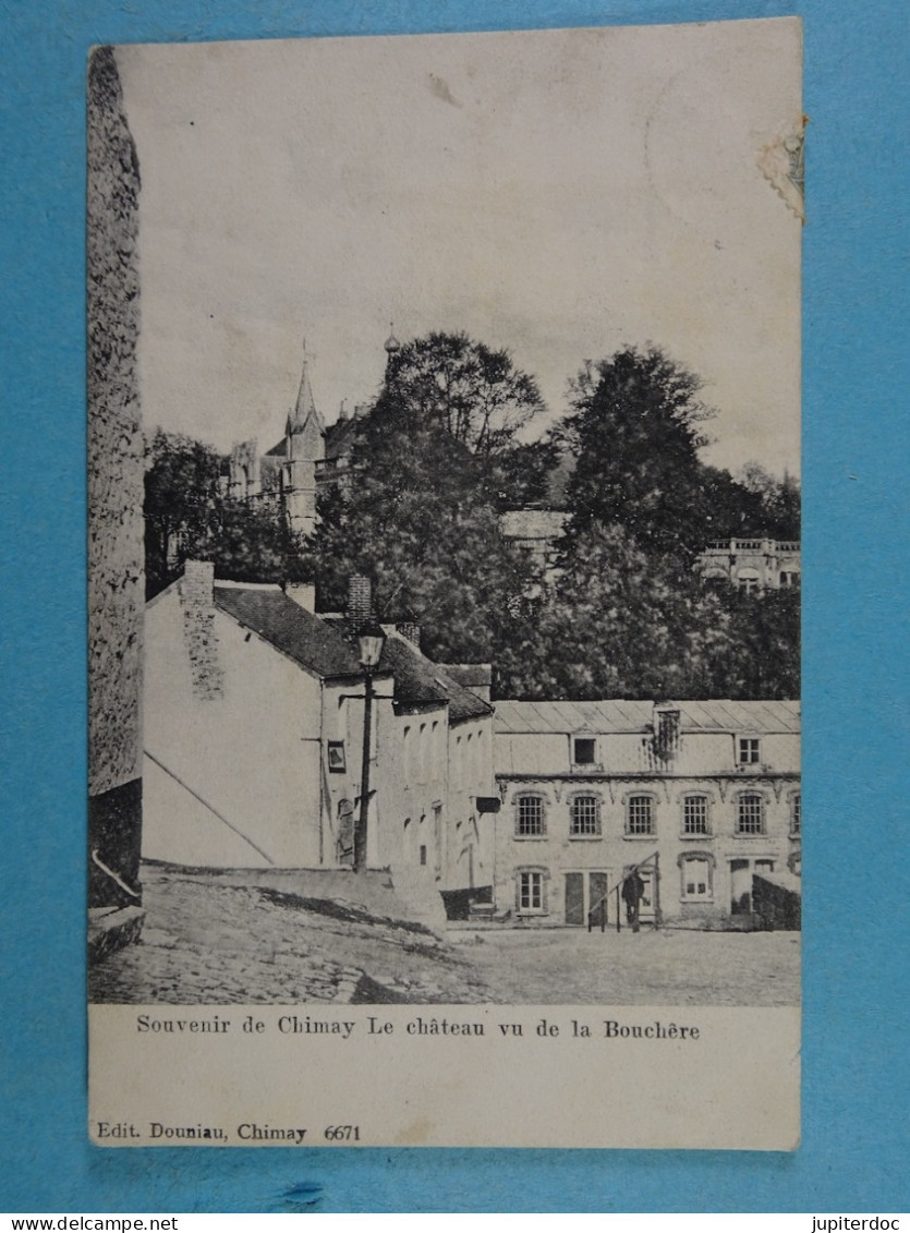 Souvenir De Chimay Le Château Vu De La Bouchère - Chimay