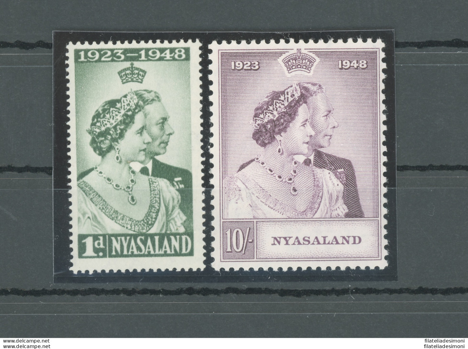 1948 Nyasaland Protectorate - Stanley Gibbons N. 161/62 - Royal Silver Wedding - MNH** - Autres & Non Classés