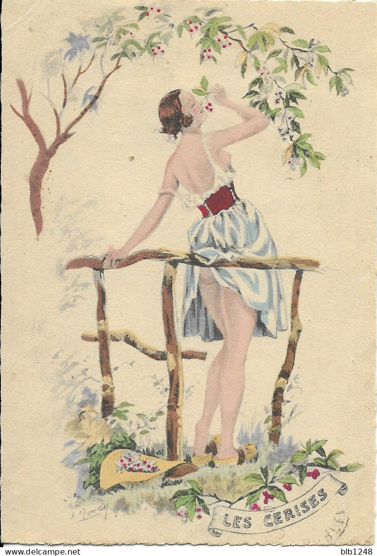 Illustrateur  Barre Dayez  1255 C Les Cerises E.Naudy  Femme Nue Erotique - Barday