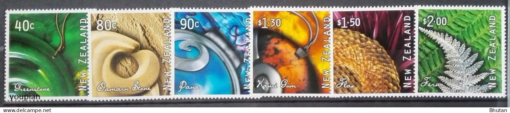 New Zealand 2001, Art Form Nature, MNH Stamps Set - Unused Stamps