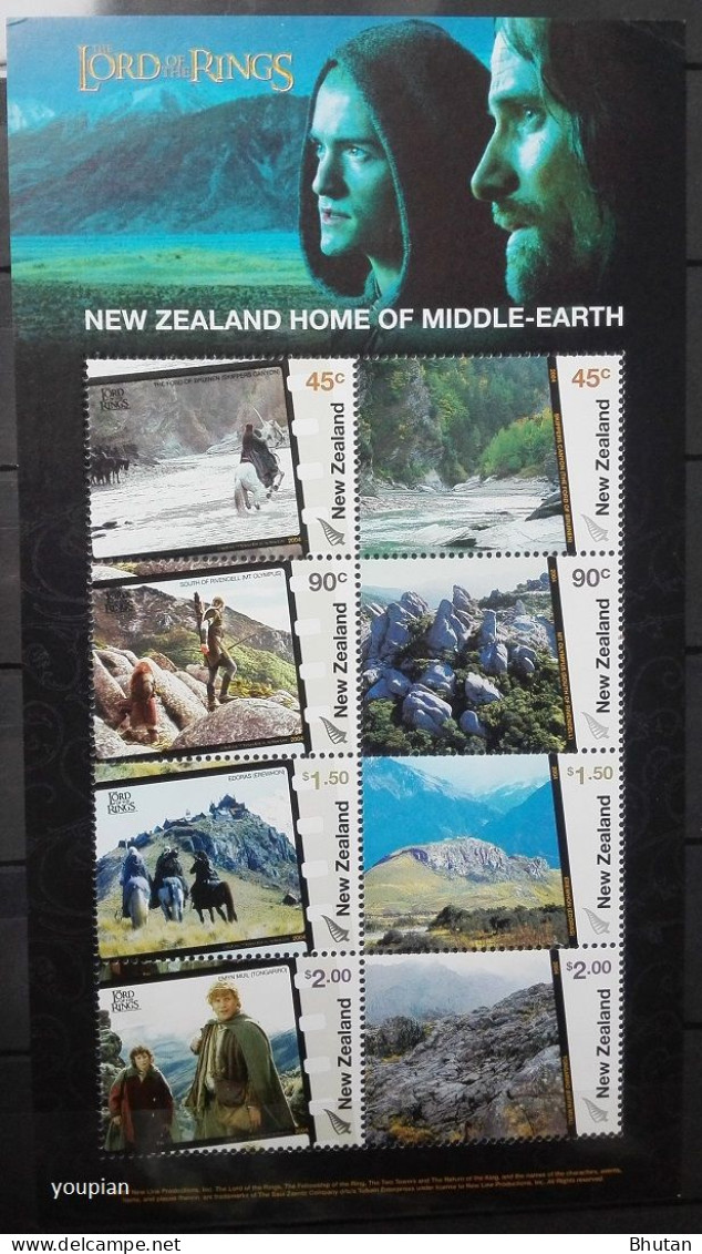 New Zealand 2004, Lords Of Rings - New Zealand Home Of Middle-Earth, MNH S/S - Neufs