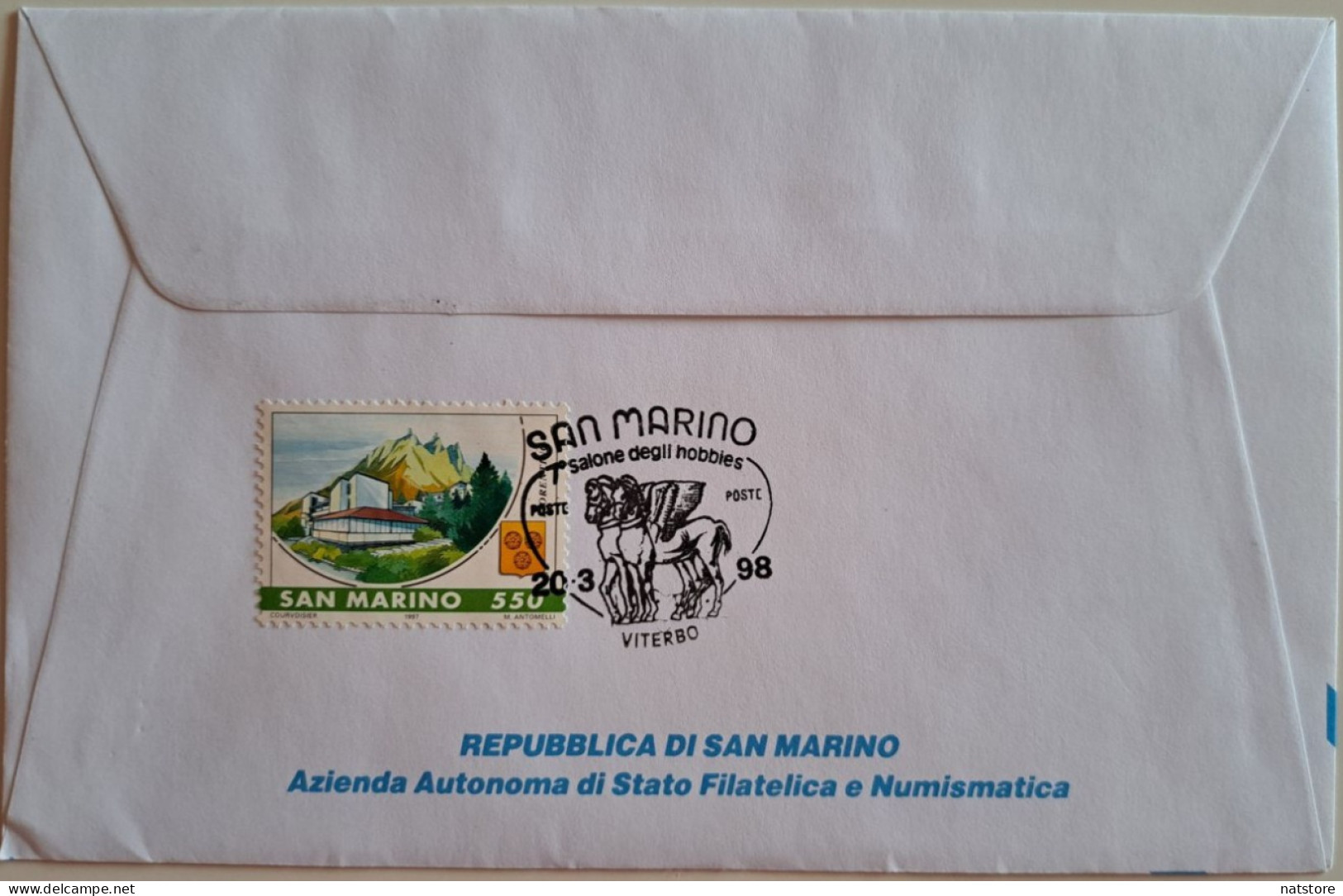 1974..SAN MARINO..COVER WITH STAMPS+SPECIAL CANCELLATION.. - Lettres & Documents