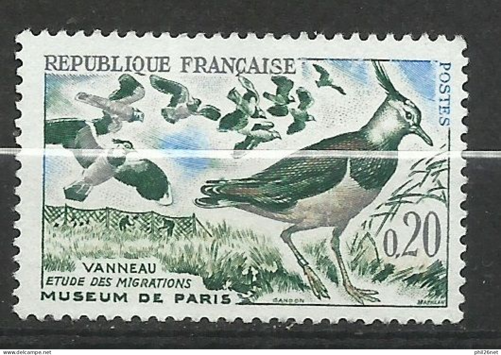 France N°1273 Vanneau Sans Le Rouge Et Le Jaune    Neuf  ( *  )    B/TB  Voir Scans Soldes ! ! ! - Unused Stamps