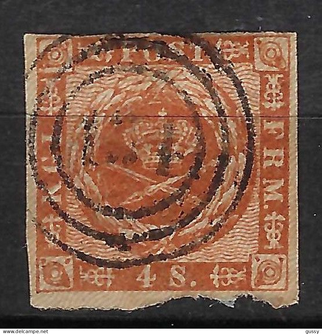 DANEMARK Ca.1858-63:le Y&T 8, Fond Ondulé - Used Stamps