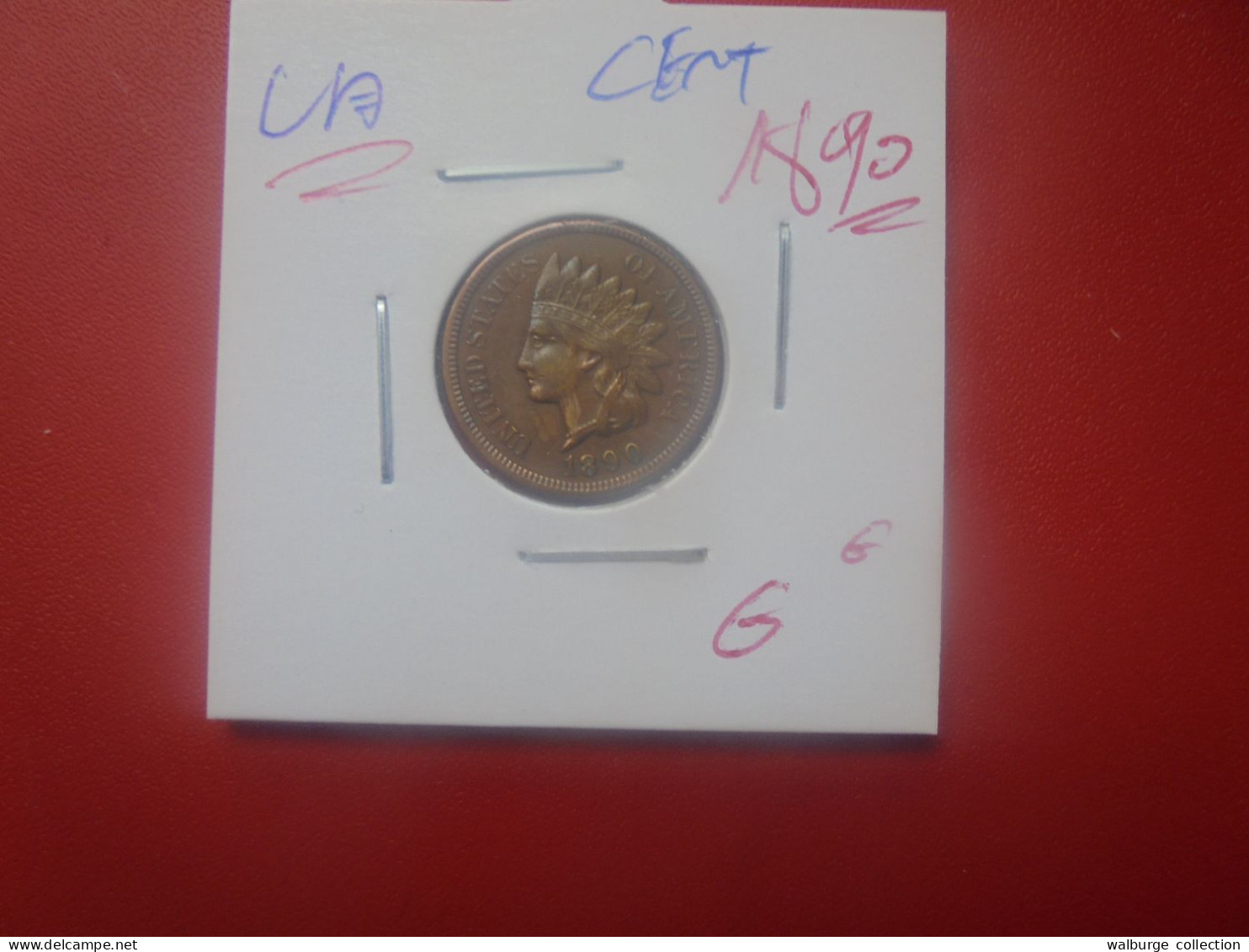 U.S.A Cent 1890 (A.5) - 1859-1909: Indian Head