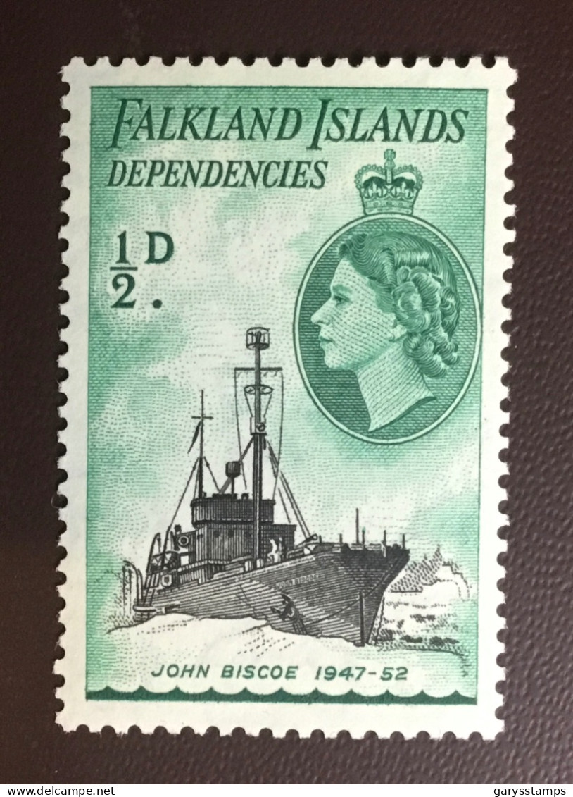 Falkland Islands Dependencies 1962 1/2d Black & Deep Green SGG26a MNH - Falkland Islands