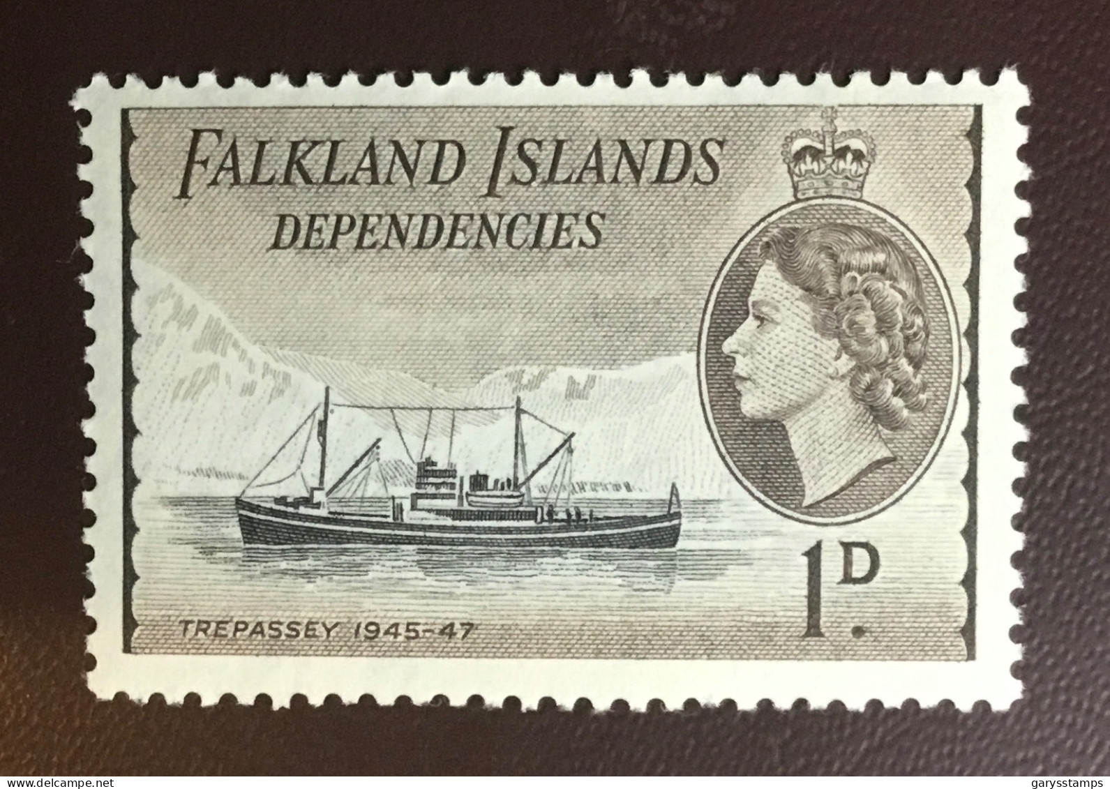 Falkland Islands Dependencies 1962 1d Black & Sepia SGG27a MNH - Falkland Islands