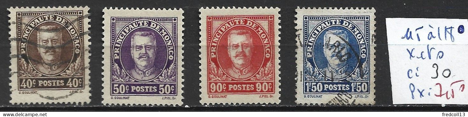 MONACO 115 à 18 Oblitérés ( 116-117 : * ) Côte 30 € - Used Stamps