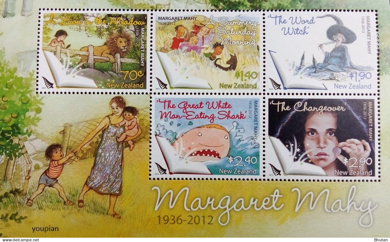 New Zealand 2013, Margaret Mahy Writers Children's Literature, MNH S/S - Neufs