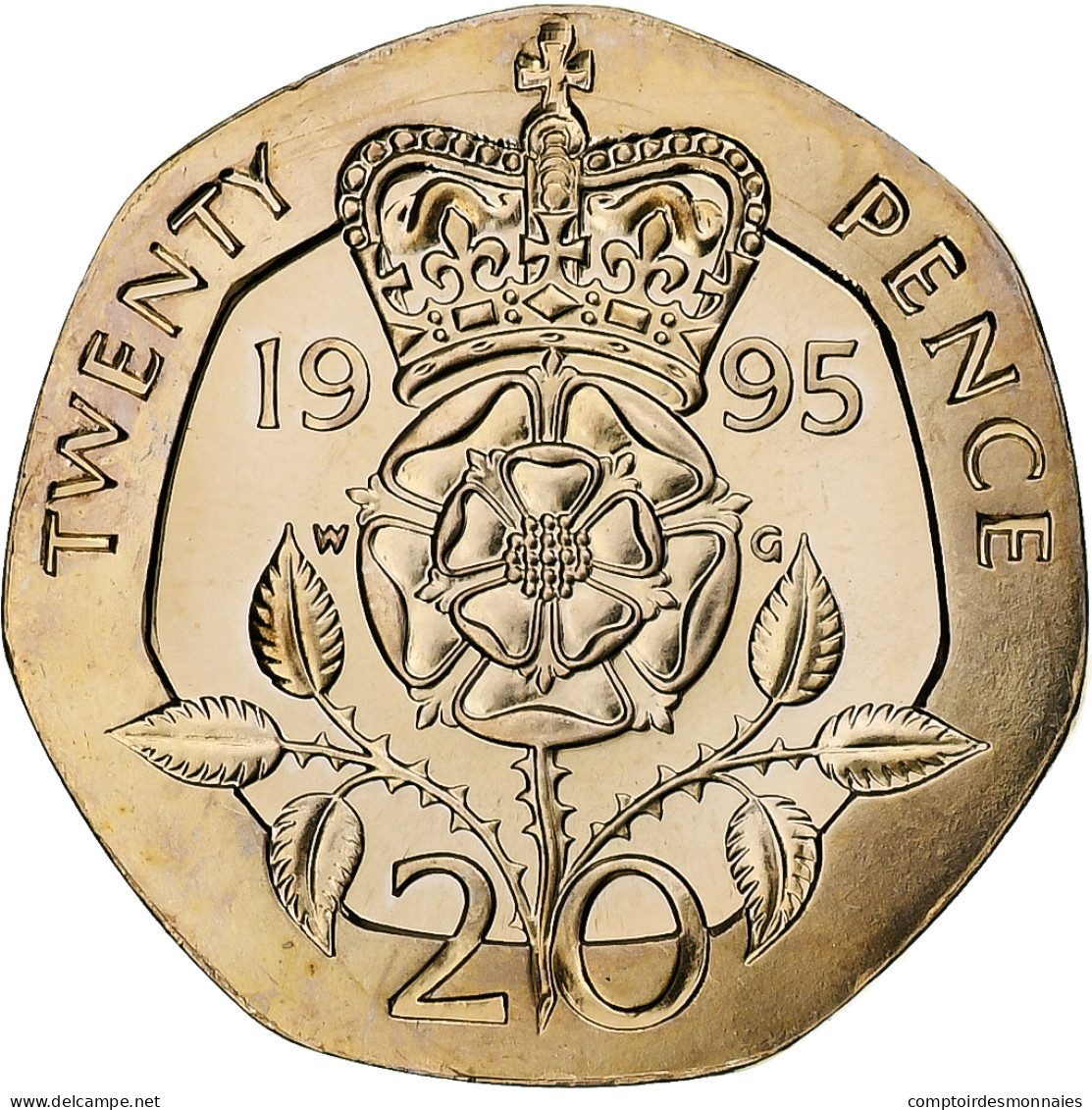 Grande-Bretagne, Elizabeth II, 20 Pence, 1995, Londres, Série BU, Du - 10 Pence & 10 New Pence