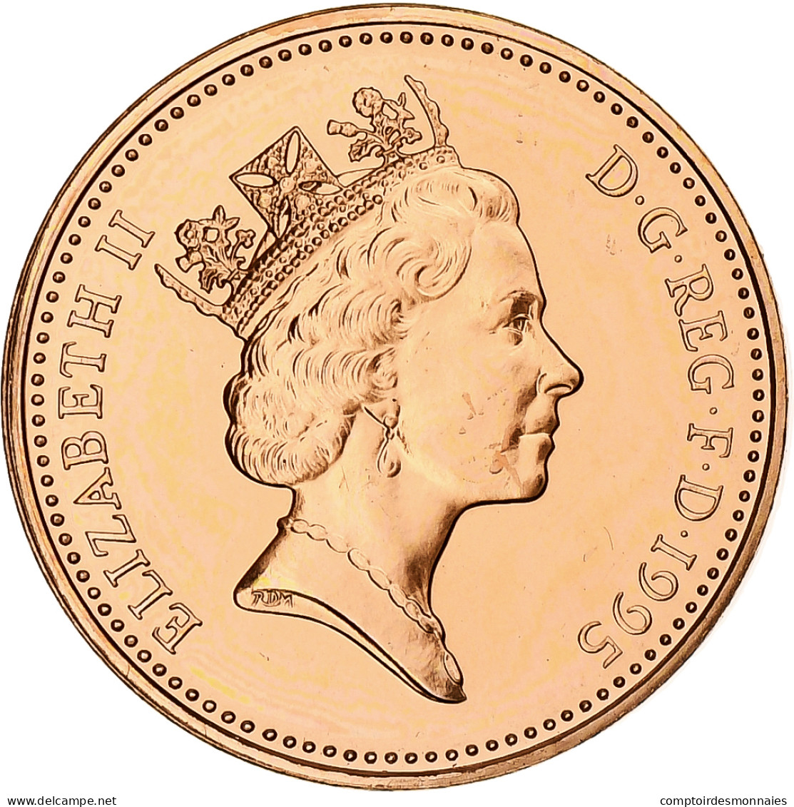 Grande-Bretagne, Elizabeth II, Penny, 1995, Londres, Série BU, Cuivre Plaqué - 1 Penny & 1 New Penny