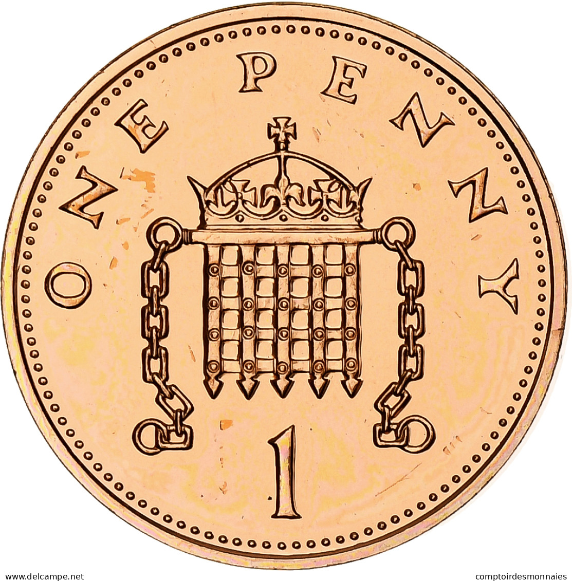 Grande-Bretagne, Elizabeth II, Penny, 1995, Londres, Série BU, Cuivre Plaqué - 1 Penny & 1 New Penny