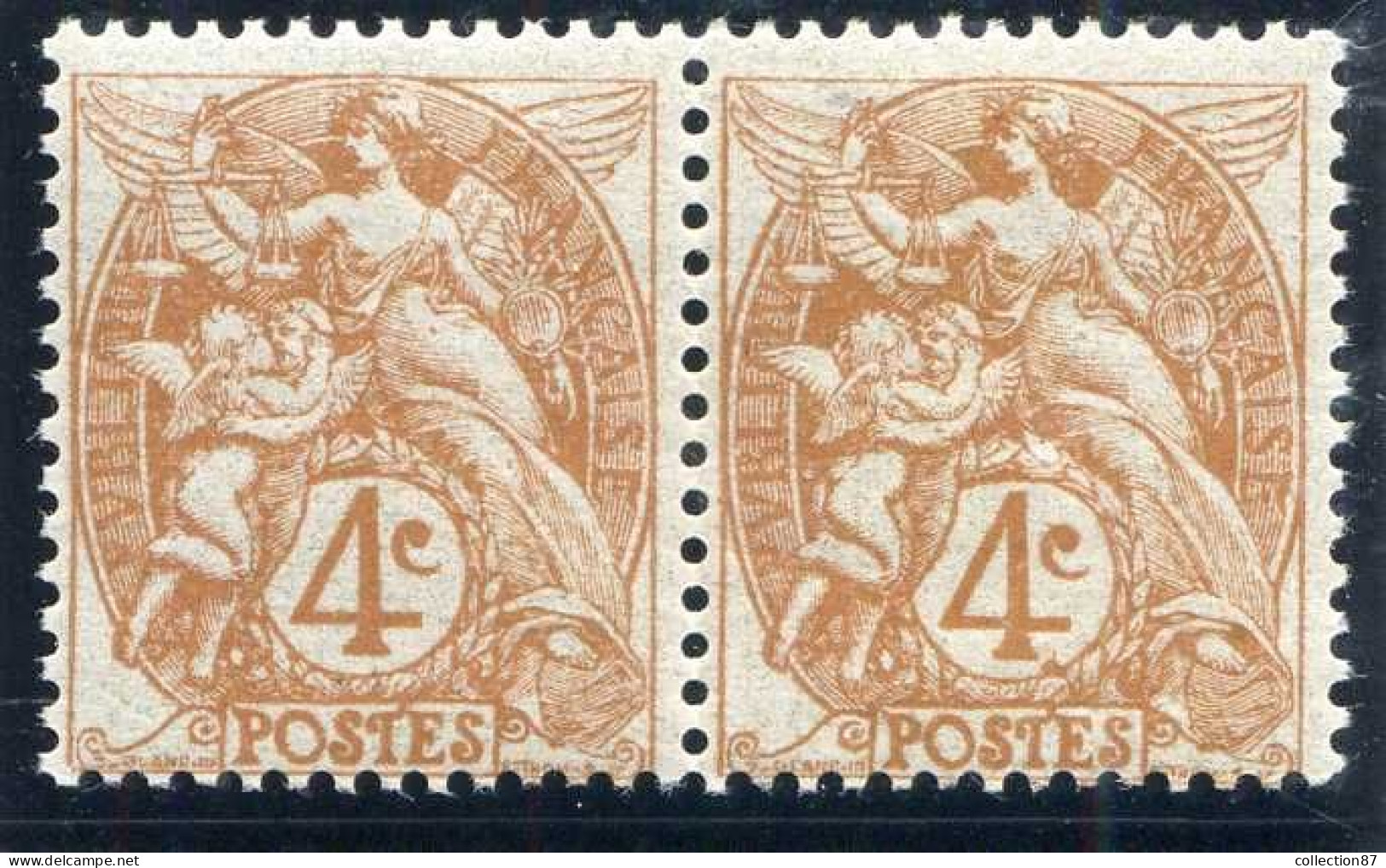 Réf 83 > FRANCE  TYPE BLANC < N° 110 * * Variété < Point De Couleur Sous Le Chiffre 4 < Neuf Luxe * * MNH - 1900-29 Blanc