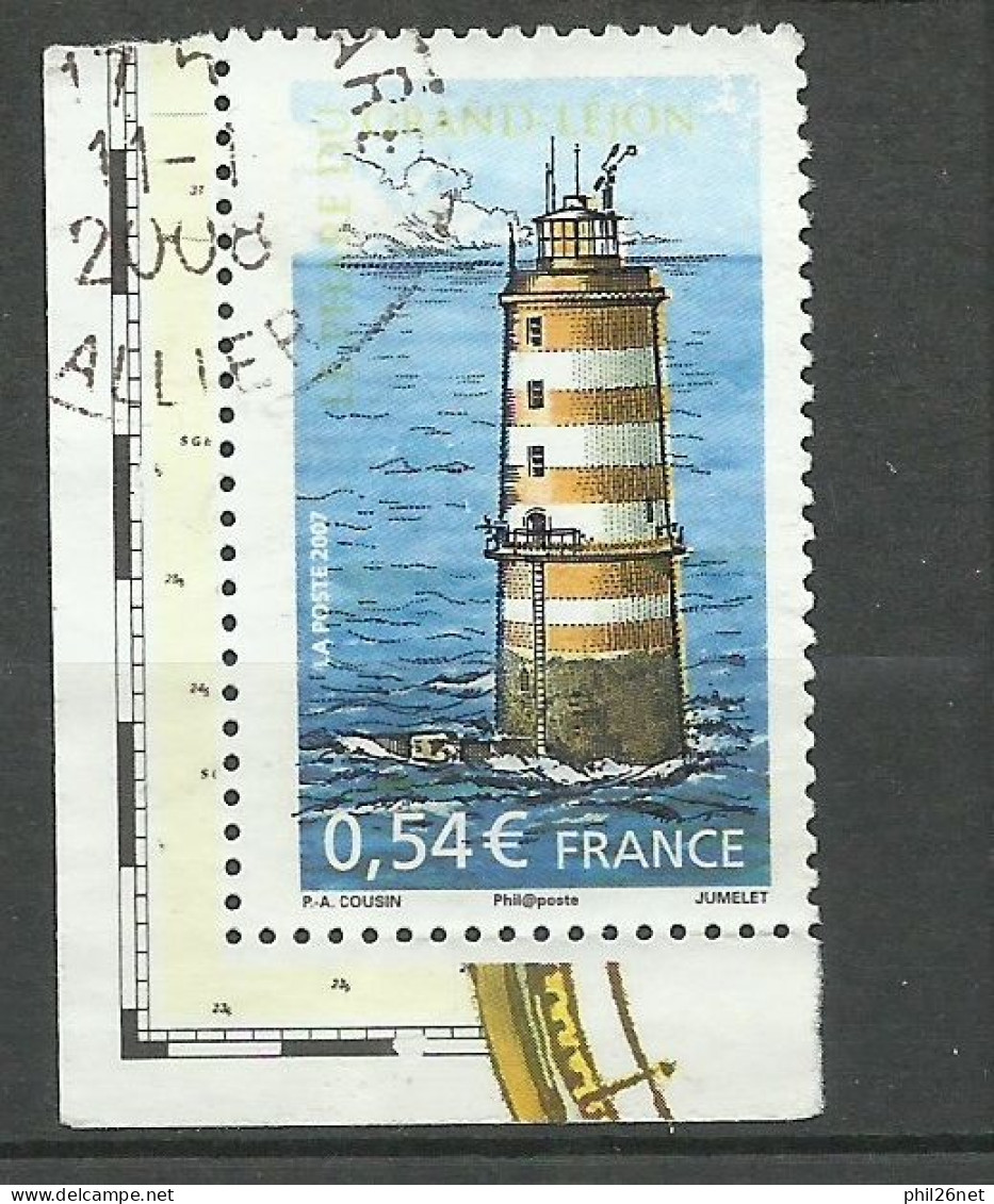 France N° 4115 Phare Du Grand Léjon Orange Et Bleu Clair  (au Lieu De Rouge Et Bleu) Oblitéré   B/TB  Voir Scans  ! ! ! - Oblitérés