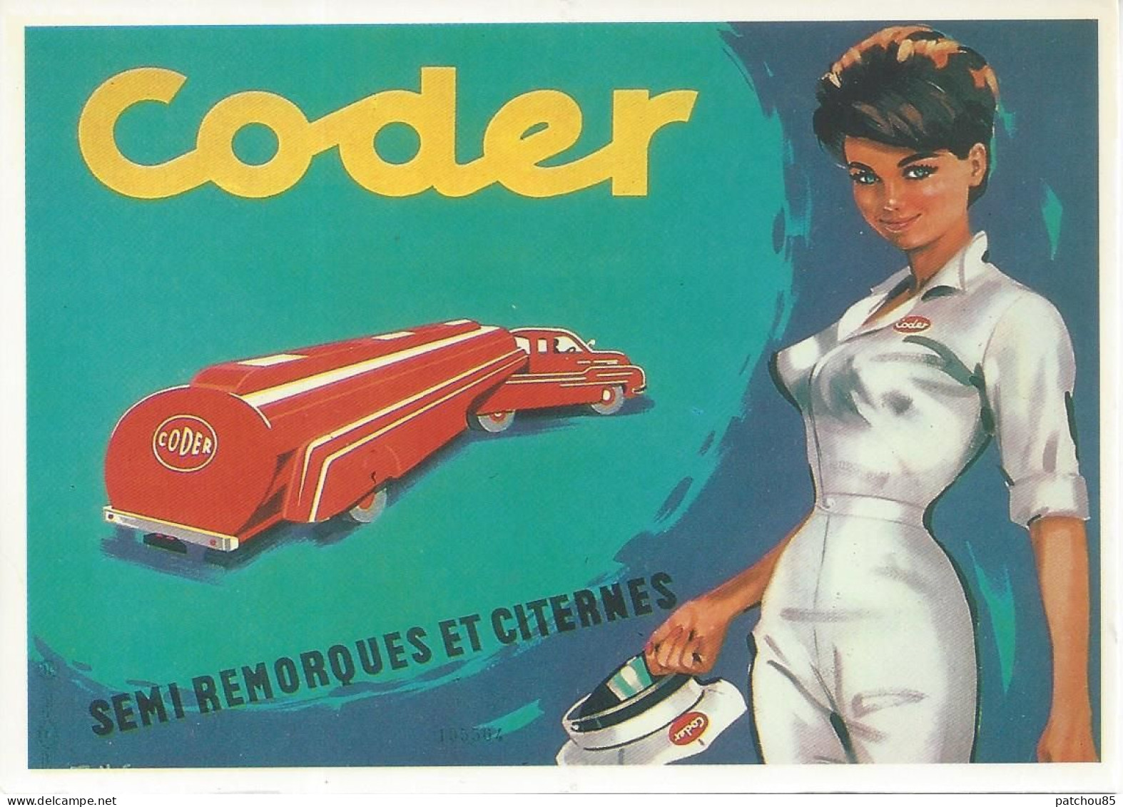 CPM   Reproduisant Les Affiches    CODER Semi-remorques Et Citernes 1964 Illustrateur Thibe Sart - Trucks, Vans &  Lorries