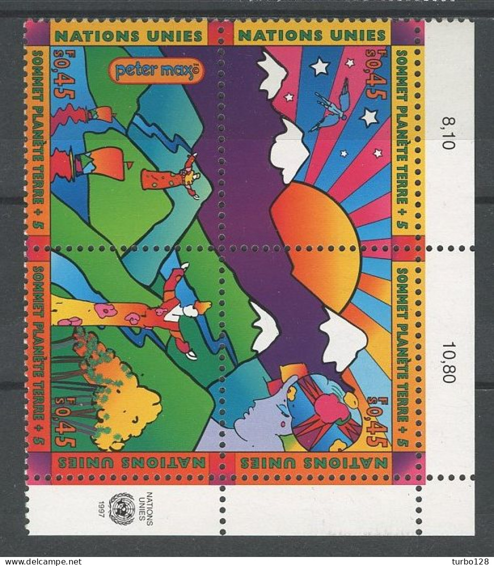 NU Genève 1997 N° 329/332 ** Neufs  MNH  Superbes C 4.80 € Sommet Planète Terre  Oiseau Bird Soleil Bateau Voilier Arbre - Neufs