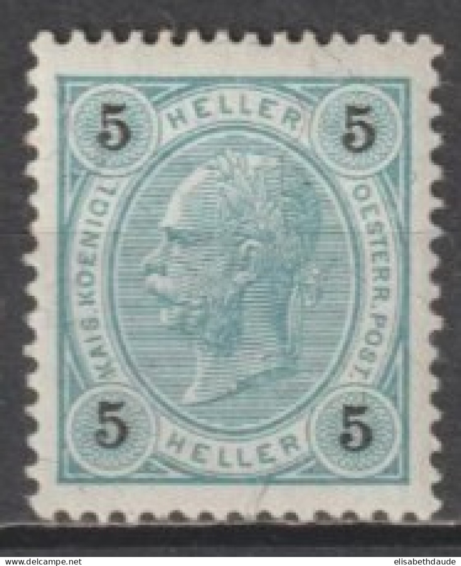 AUTRICHE - 1899 - YVERT N°68 ** MNH ! - COTE = 25 EUR - Unused Stamps
