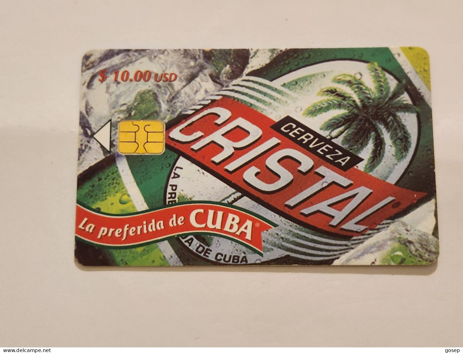 CUBA-(CU-ETE-0125A)-Cerveza Cristal-(24)-($10)-(0004417221)-used Card+1card Prepiad Free - Kuba