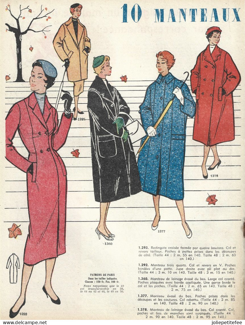 N°47 - 1955.  L'ECHO DE LA MODE.   10 Manteaux, Irez-vous à Ce Beau Mariage. - Lifestyle & Mode