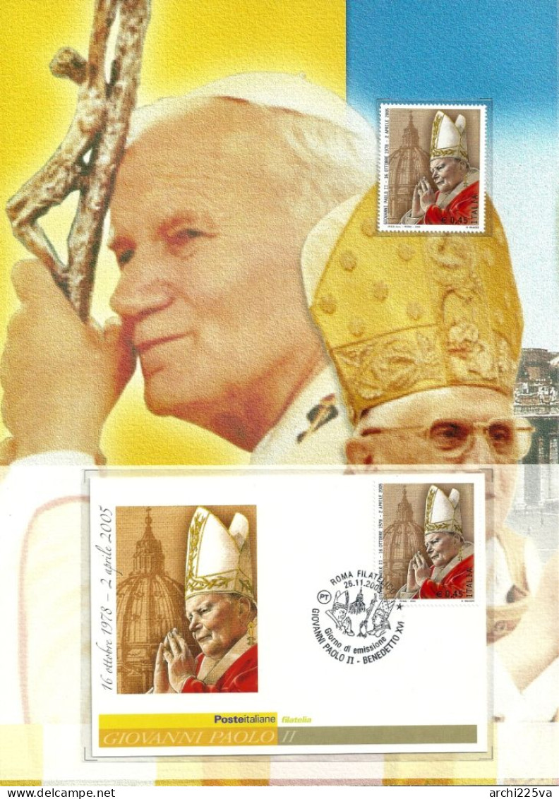 - ITALIA 2005 - FOLDER - Papa GIOVANNI PAOLO II E BENEDETTO XVI - In Vendita Al FACCIALE - Folder