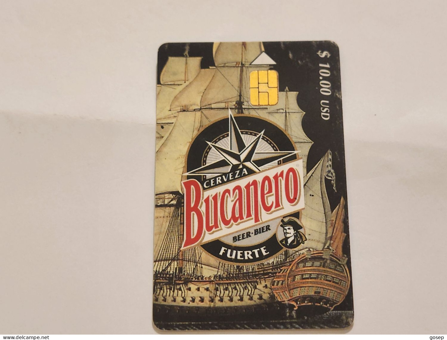 CUBA-(CU-ETE-0126)-Cerveza Bucanero-(26)-($10)-(Number Deleted And Not Seen)-used Card+1card Prepiad Free - Cuba