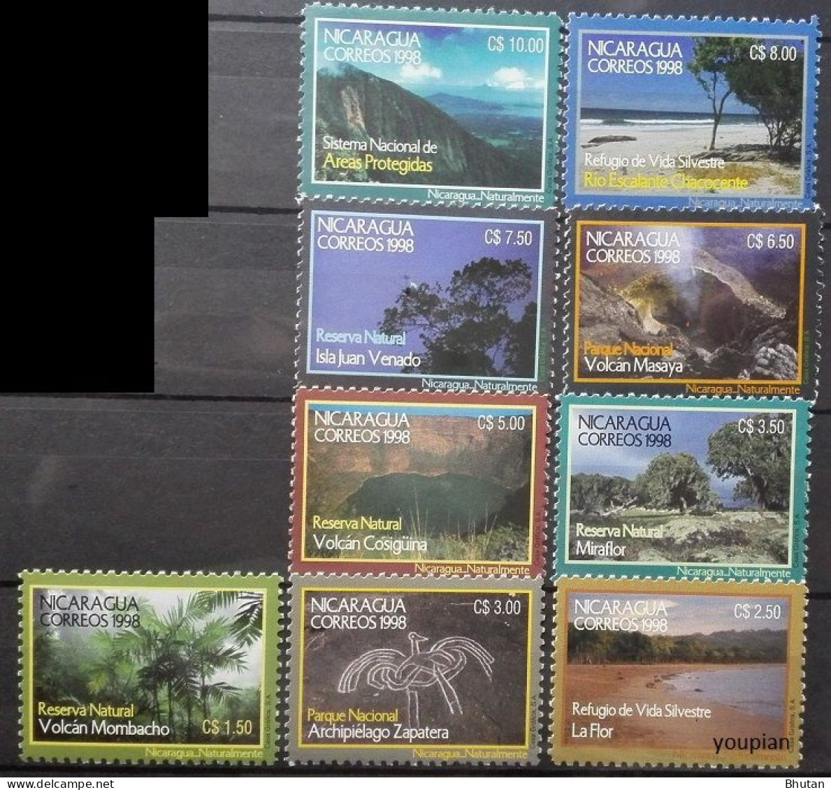 Nicaragua 1998, National Parks And Nature Reserves, MNH Stamps Set - Nicaragua