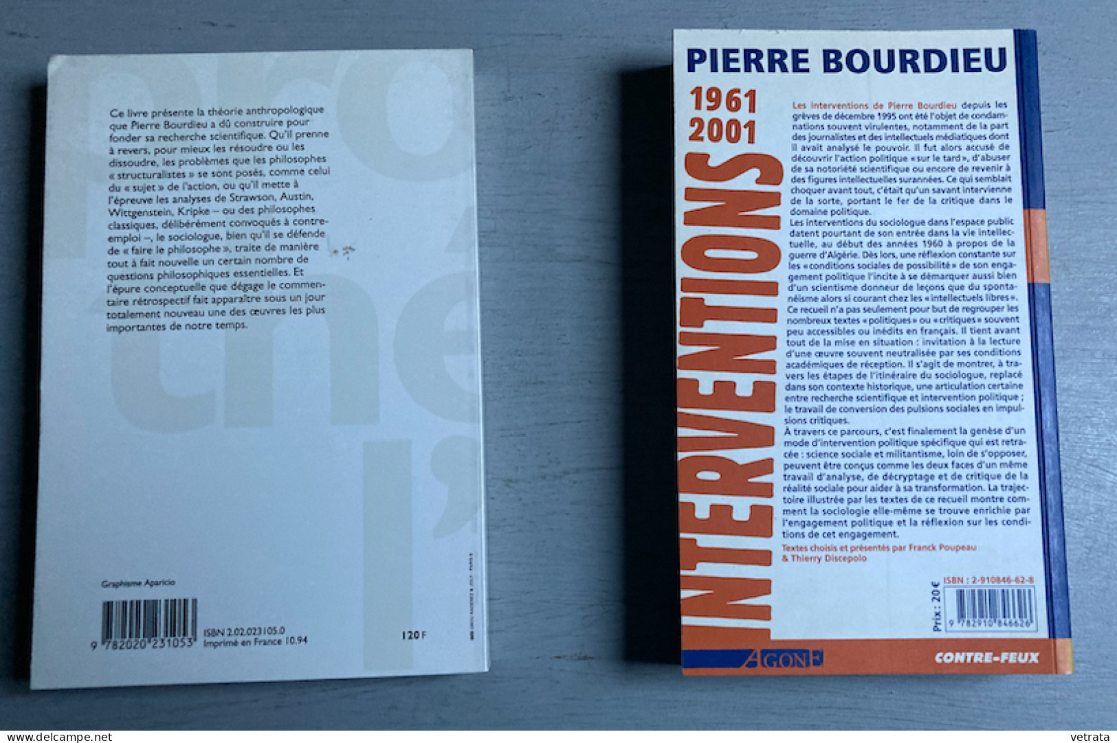 Pierre Bourdieu : 6 Livres & 2 Revues = Qestions De Sociologie/Les Règles De L’art/Interventions/Choses Dites/Le Sens Pr - Paquete De Libros