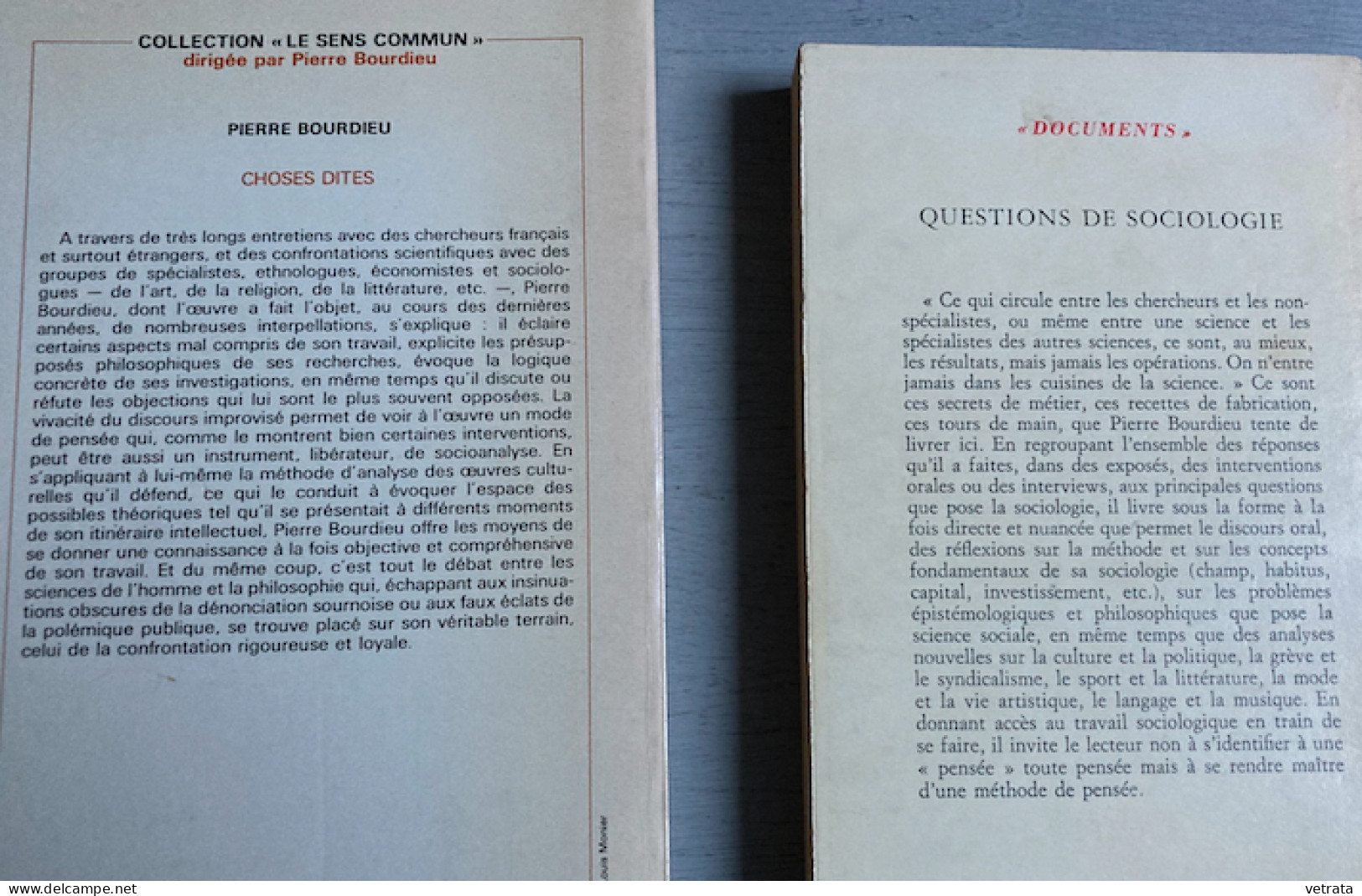 Pierre Bourdieu : 6 Livres & 2 Revues = Qestions De Sociologie/Les Règles De L’art/Interventions/Choses Dites/Le Sens Pr - Bücherpakete