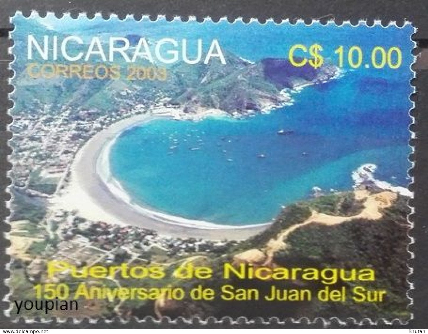 Nicaragua 2003, 150th Anniversary Of San Juan Del Sur City, MNH Single Stamp - Nicaragua