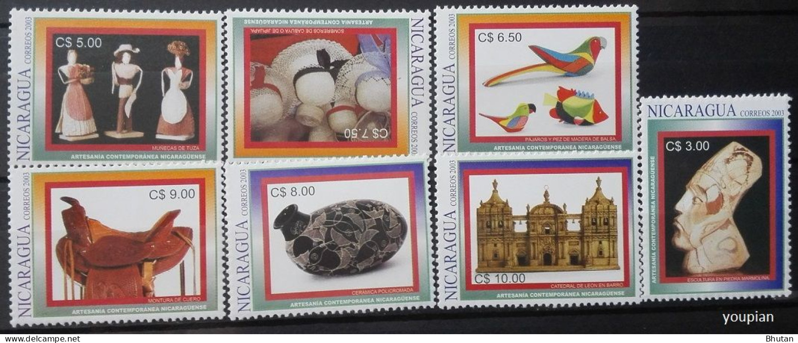 Nicaragua 2003, Handicraft; MNH Stamps Set - Nicaragua