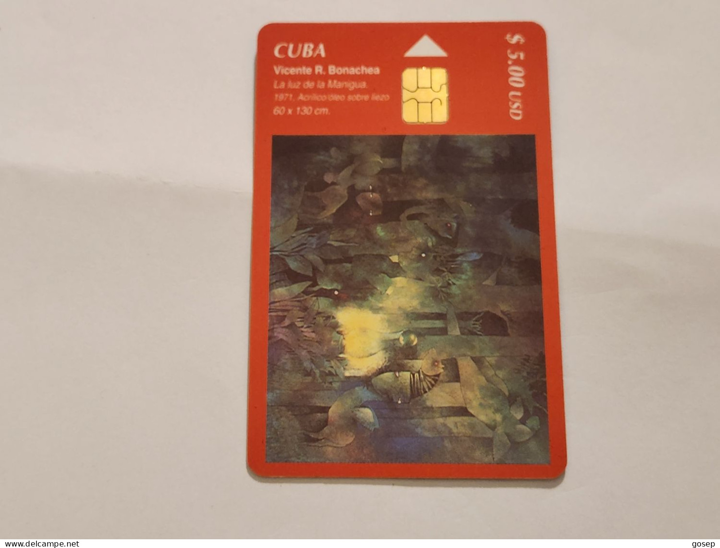 CUBA-(CU-ETE-0136)-Vicente R.Bonachea-(27)-($5)-(0004905002)-used Card+1card Prepiad Free - Cuba