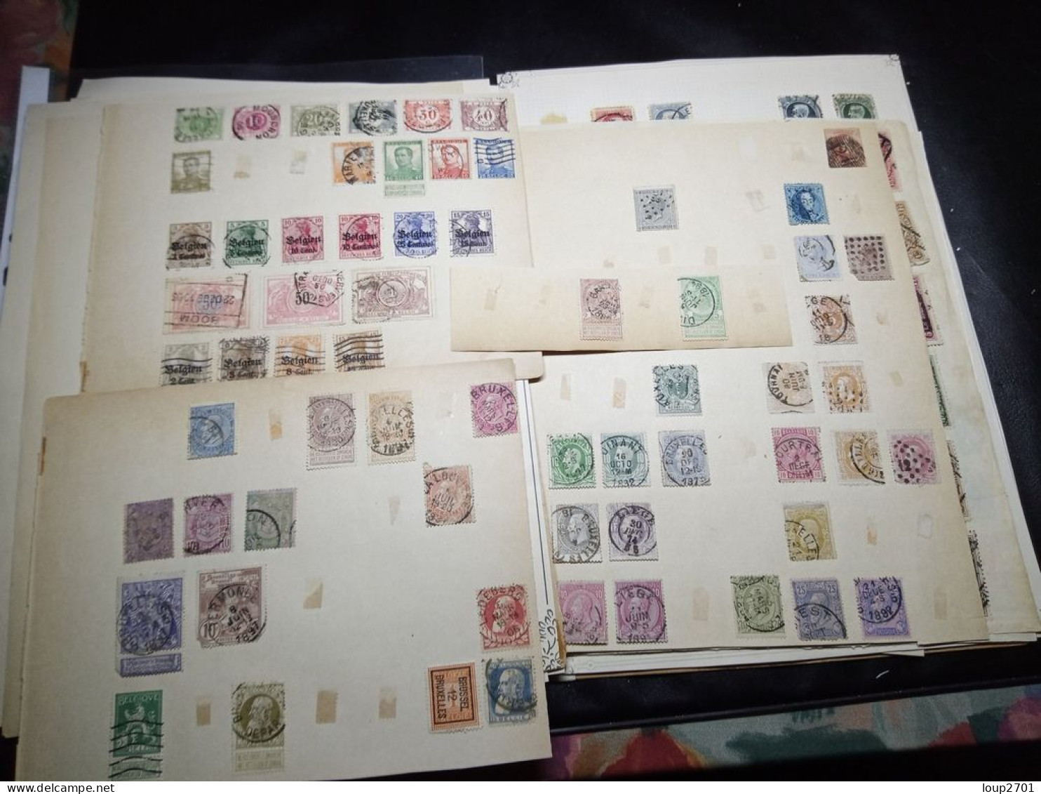 DM723 GROS LOT FEUILLES BELGIQUE N / O A TRIER COTE++ ANCIEN PRIX 10€ DEPART 7€