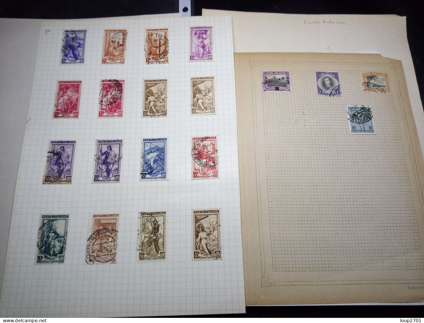 DM725 LOT FEUILLES MONDE N / O A TRIER COTE++ ANCIEN PRIX 10€ DEPART 7€ - Sammlungen (im Alben)