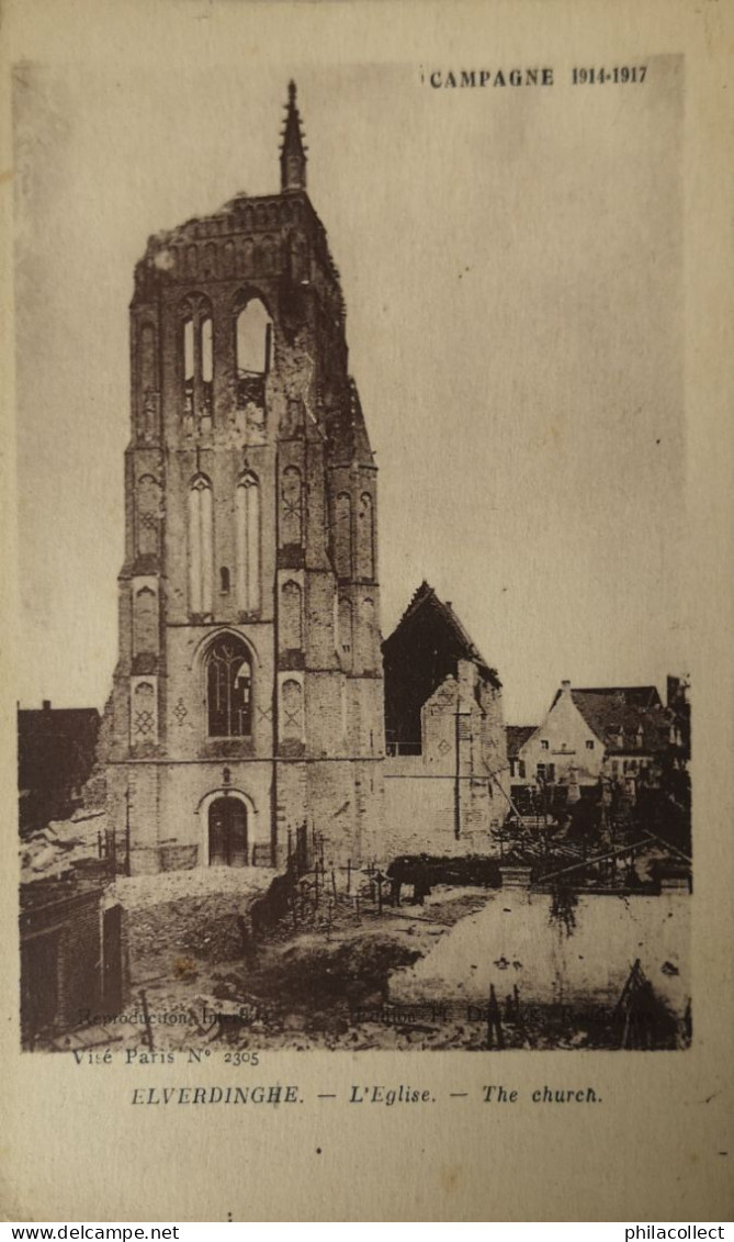 Elverdinge - Elverdinghe // L' Eglise - The Church (Campagne 1914 - 1917) 19?? - Autres & Non Classés