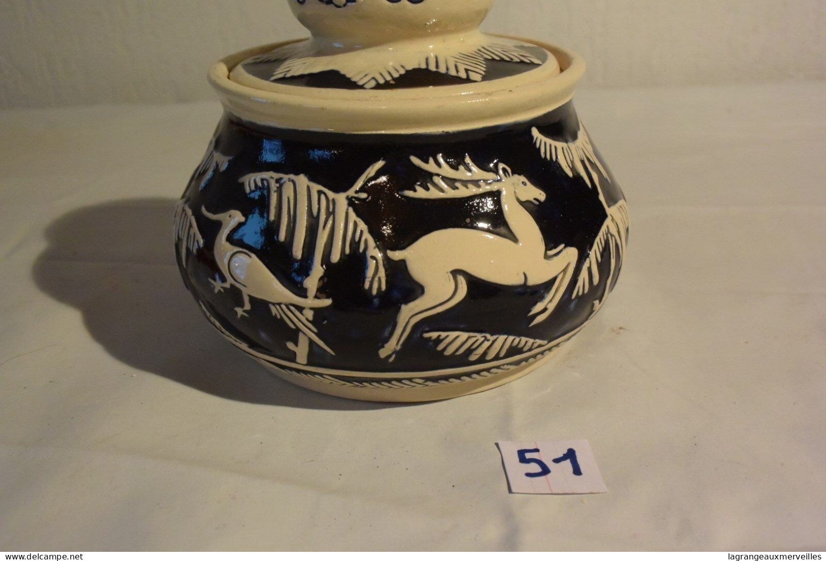 C51 Ancien Pot à Tabac GERMANY Numéroté 1885 - Contenitori Di Tabacco (vuoti)