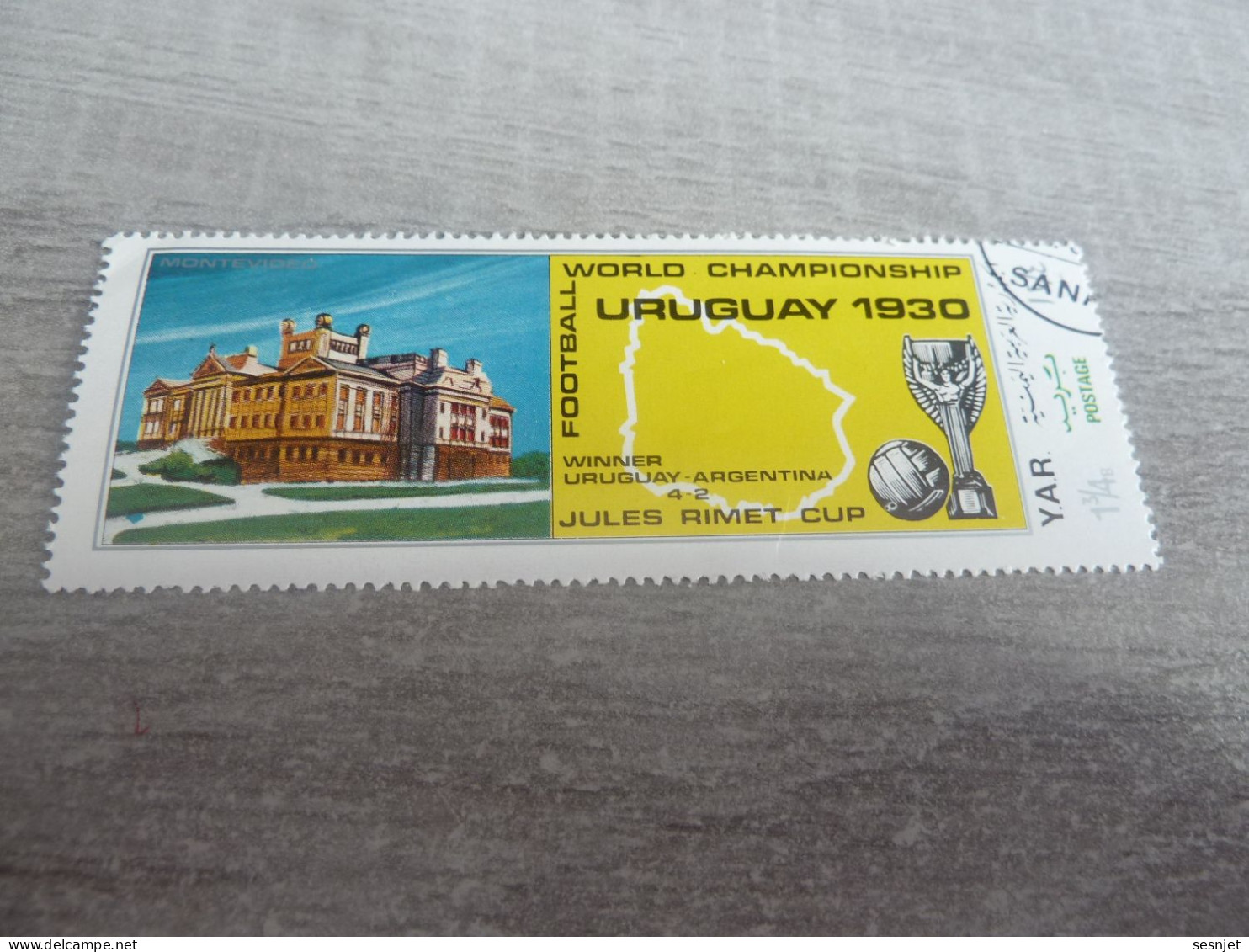 Y.a.r. - Uruguay 1930 - Football - World Championship - Val 1 3/4 B - Postage - Multicolore - Oblitéré - Année 1970 - - 1930 – Uruguay