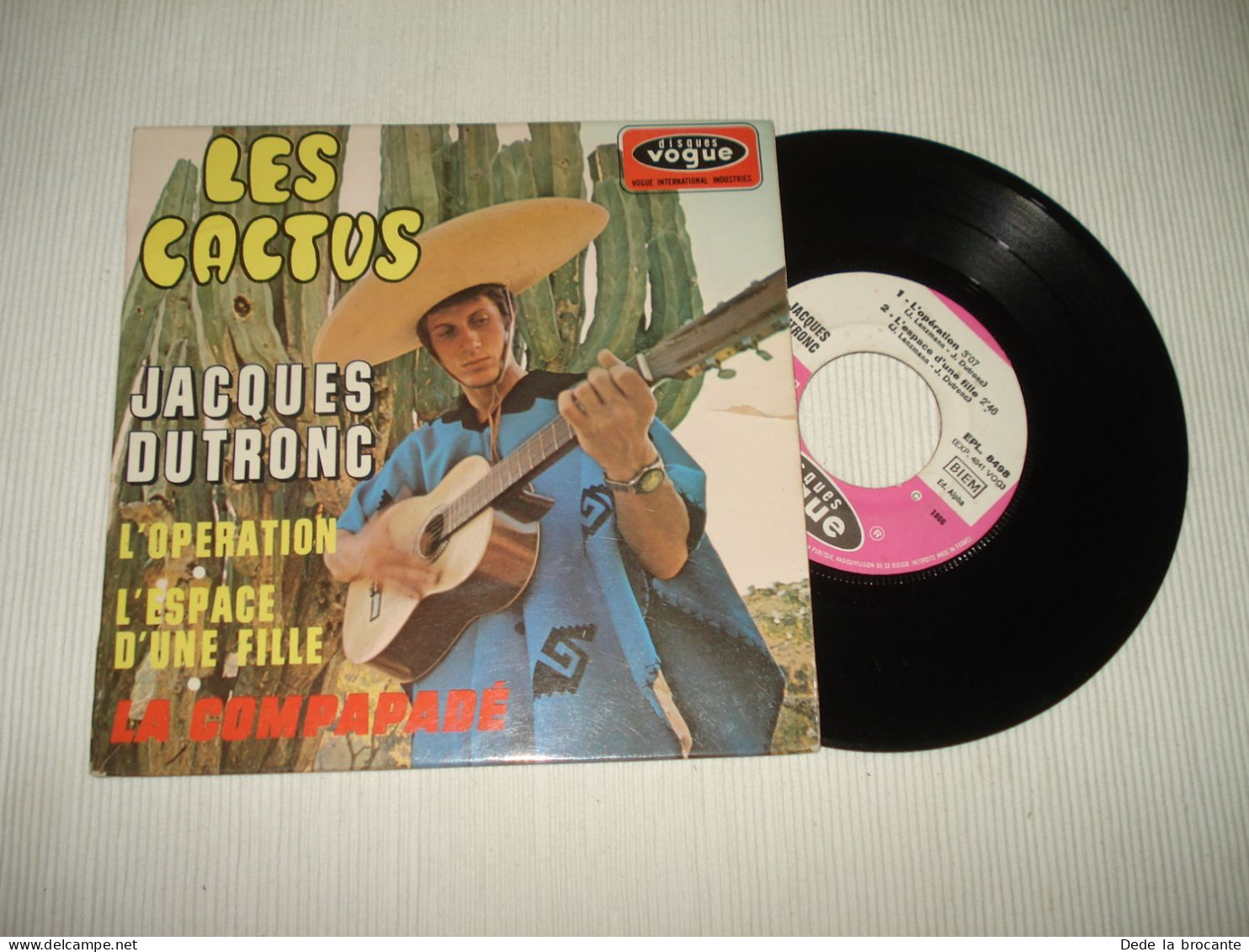 B13 / Jacques Dutronc – Les Cactus - EP – Vogue – EPL 8498 - Fr 1966  EX/VG++ - Speciale Formaten