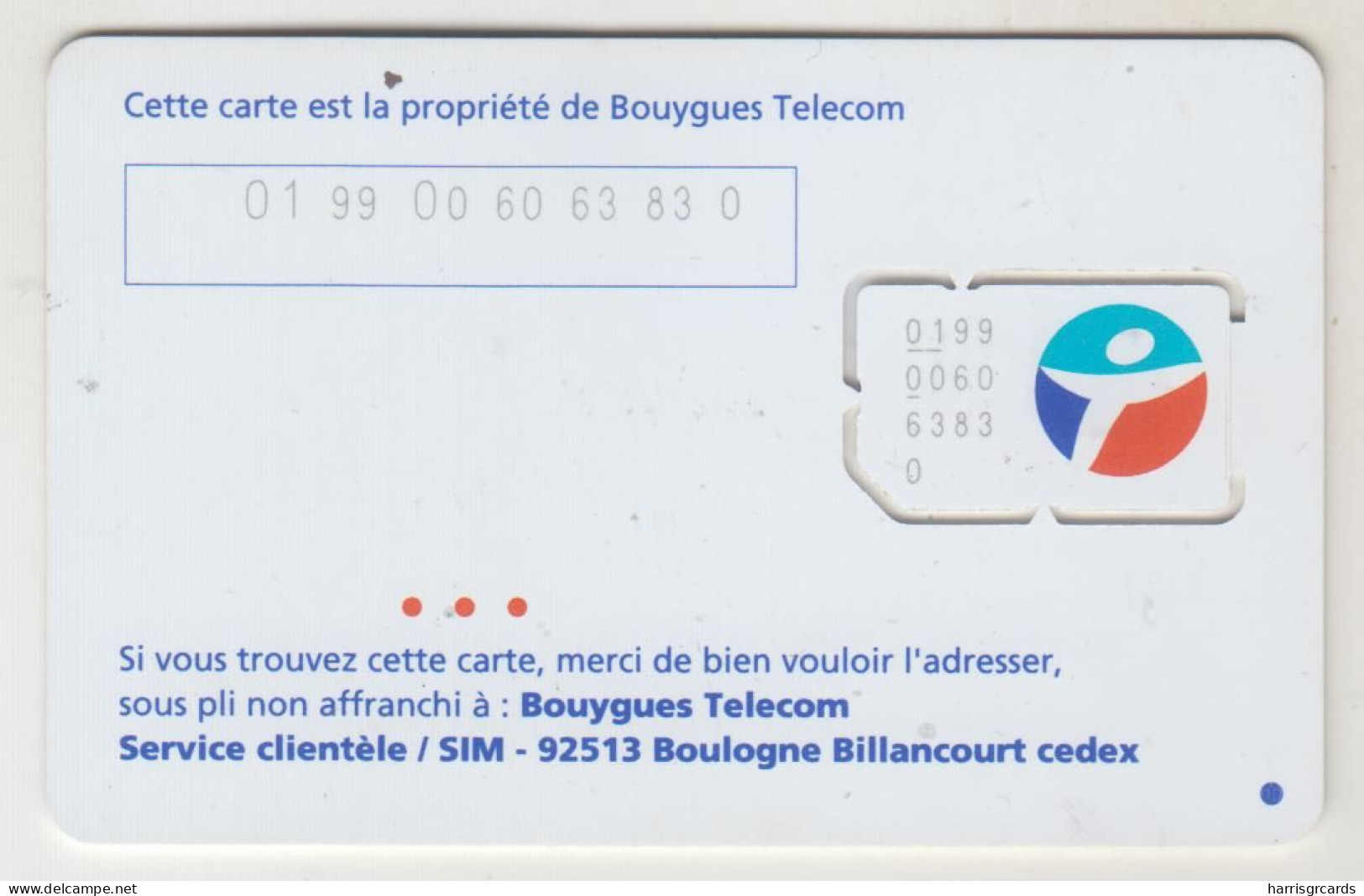 FRANCE - Bouygues Telecom GSM Card, Mint - Autres & Non Classés